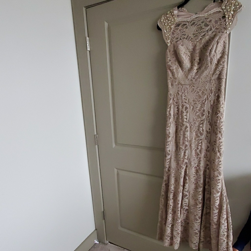 Lace mermaid evening gown